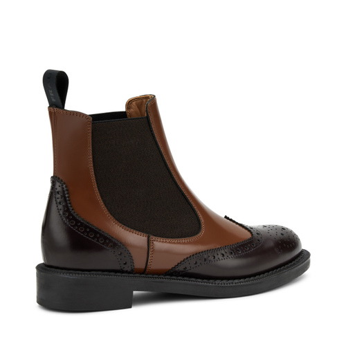 Two-tone brushed leather Chelsea boots - Frau Shoes | Official Online Shop