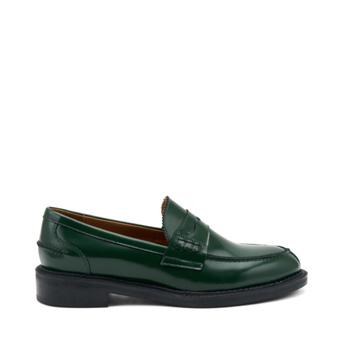 Varsity-style brushed leather loafers - Frau Shoes | Official Online Shop