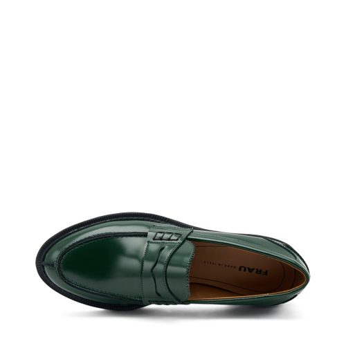 Varsity-style brushed leather loafers - Frau Shoes | Official Online Shop