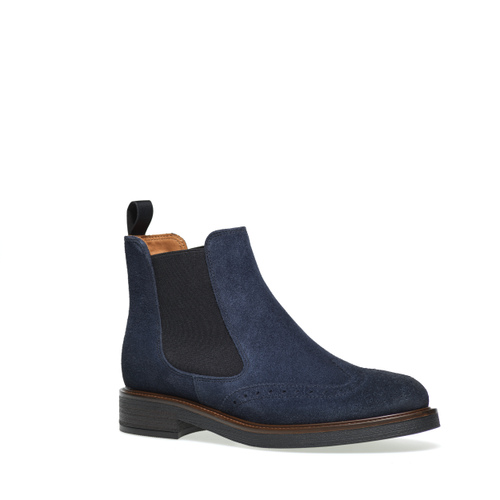 Suede Chelsea boots with wing-tip design - Frau Shoes | Official Online Shop