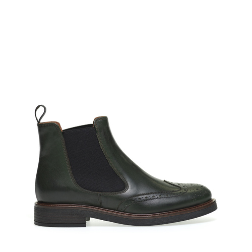 Leather Chelsea boots with wing-tip design - Frau Shoes | Official Online Shop