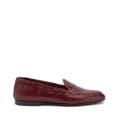 Woven leather saddle loafers - Frau Shoes | Official Online Shop