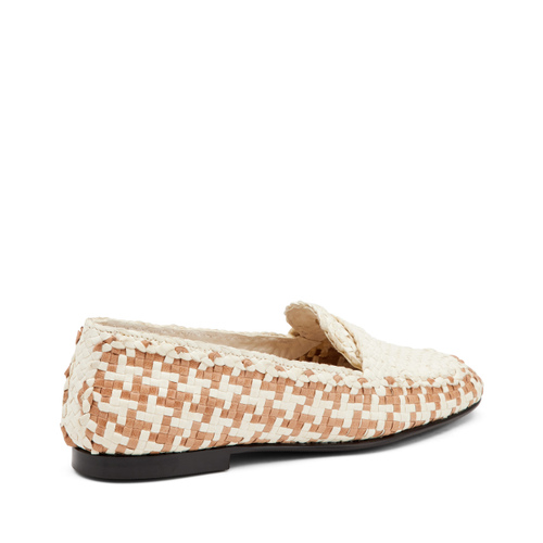 Mocassino bicolore in pelle intrecciata con traversina - Frau Shoes | Official Online Shop
