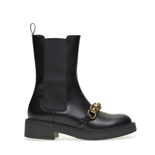 High Chelsea boots with chunky sole and chain detail - Frau Shoes | Official Online Shop