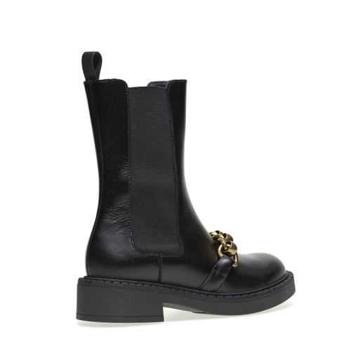 High Chelsea boots with chunky sole and chain detail - Frau Shoes | Official Online Shop