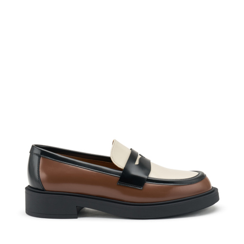 Tricolour brushed leather loafers - Frau Shoes | Official Online Shop