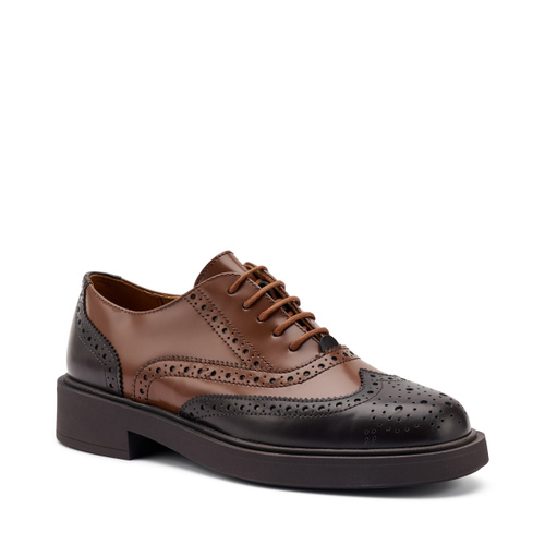 Zweifarbiger Schnürschuh mit Schwalbenschwanz-Design - Frau Shoes | Official Online Shop