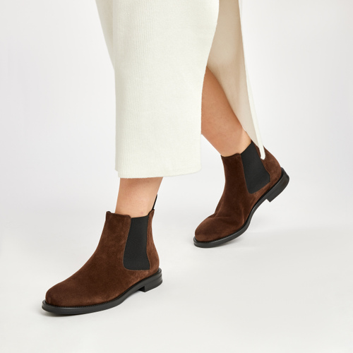 Leather Chelsea boots with shaded finish - Frau Shoes | Official Online Shop