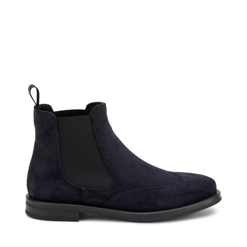 Shaded-finish suede Chelsea boots with wing-tip design - Frau Shoes | Official Online Shop