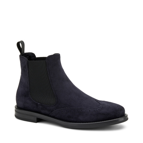 Shaded-finish suede Chelsea boots with wing-tip design - Frau Shoes | Official Online Shop