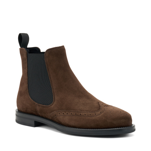 Shaded-finish suede Chelsea boots with wing-tip design - Frau Shoes | Official Online Shop