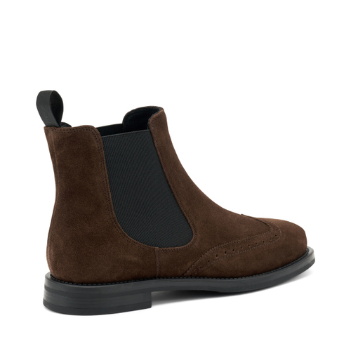 Shaded-finish suede Chelsea boots with wing-tip design - Frau Shoes | Official Online Shop