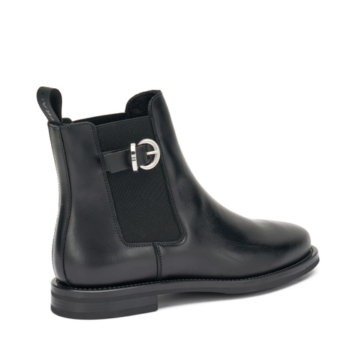 Leather Chelsea boots with decorative buckle - Frau Shoes | Official Online Shop