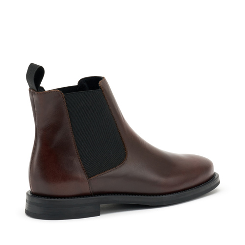 Plain leather Chelsea boots with shaded finish - Frau Shoes | Official Online Shop