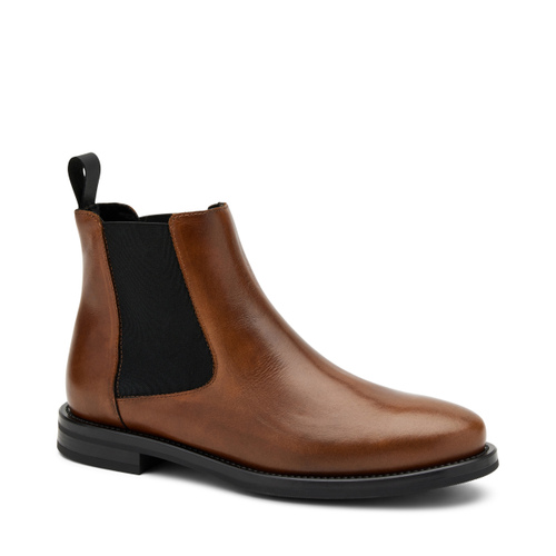 Plain leather Chelsea boots with shaded finish - Frau Shoes | Official Online Shop