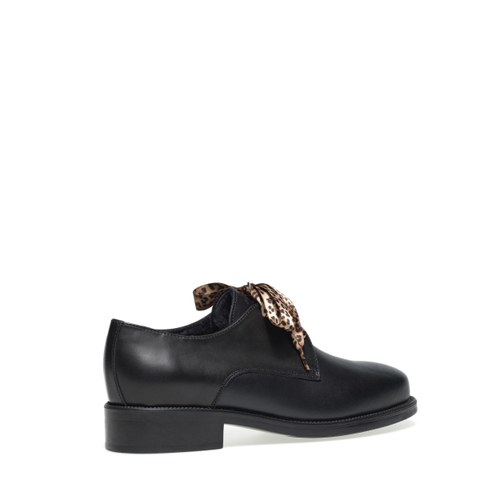 Leather Derby shoes with animal-print laces - Frau Shoes | Official Online Shop