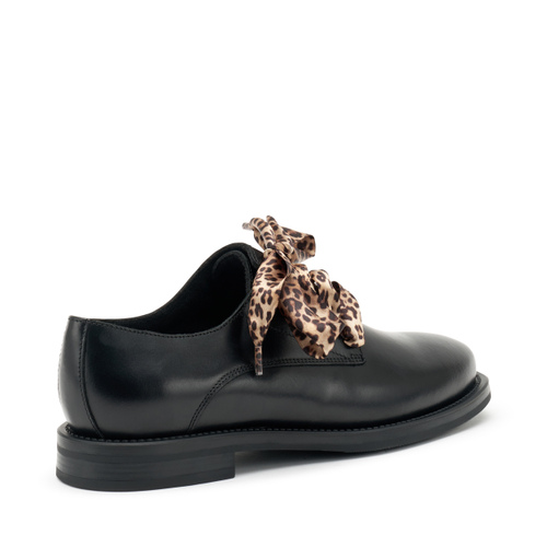 Leather lace-up shoes with animal-print laces - Frau Shoes | Official Online Shop