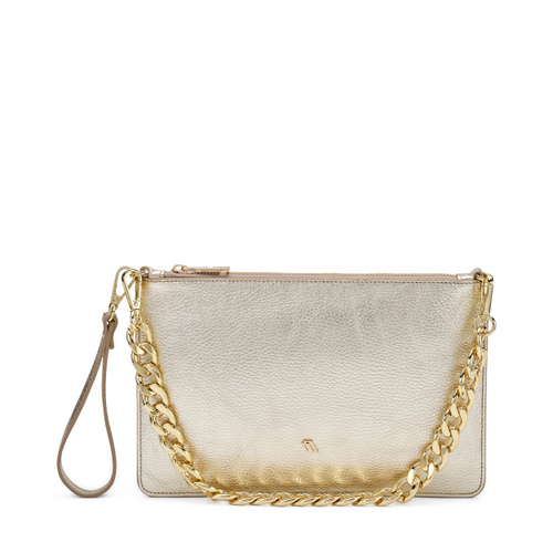 Pochette in pelle laminata con catena - Frau Shoes | Official Online Shop