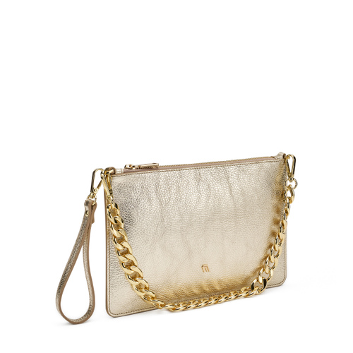 Pochette in pelle laminata con catena - Frau Shoes | Official Online Shop
