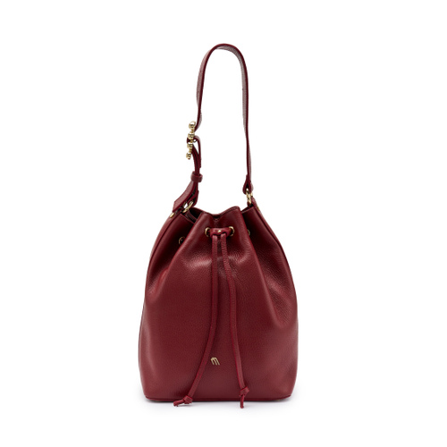 Beuteltasche aus gewalktem Leder - Frau Shoes | Official Online Shop