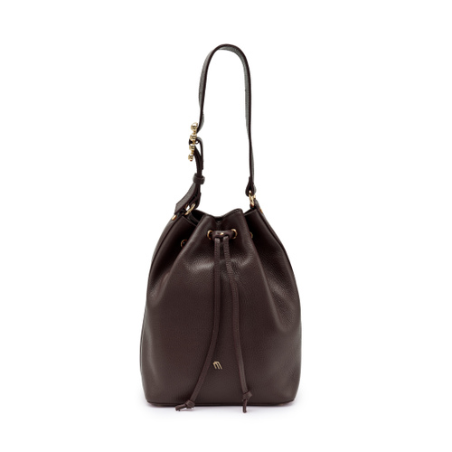 Beuteltasche aus gewalktem Leder - Frau Shoes | Official Online Shop