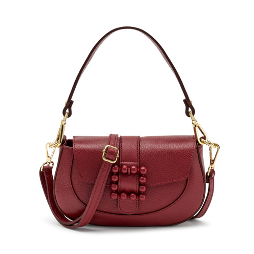 Leather bag with accessory