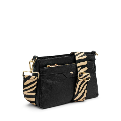 Multi-task leather bag with animal-print strap - Frau Shoes | Official Online Shop