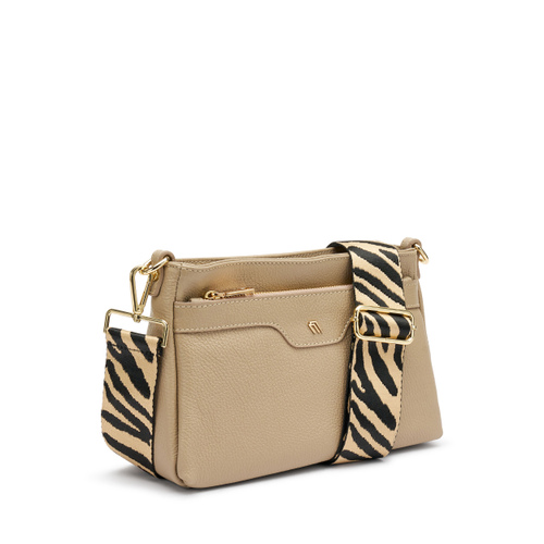 Multi-task leather bag with animal-print strap - Frau Shoes | Official Online Shop