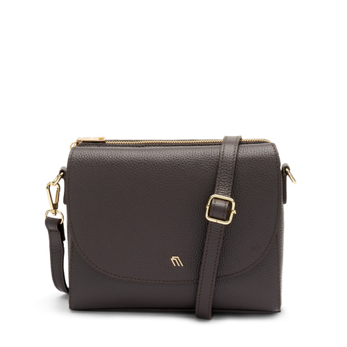 Leather flap bag with animal-print strap - Frau Shoes | Official Online Shop