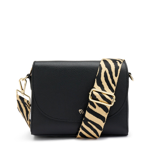 Leather flap bag with animal-print strap - Frau Shoes | Official Online Shop