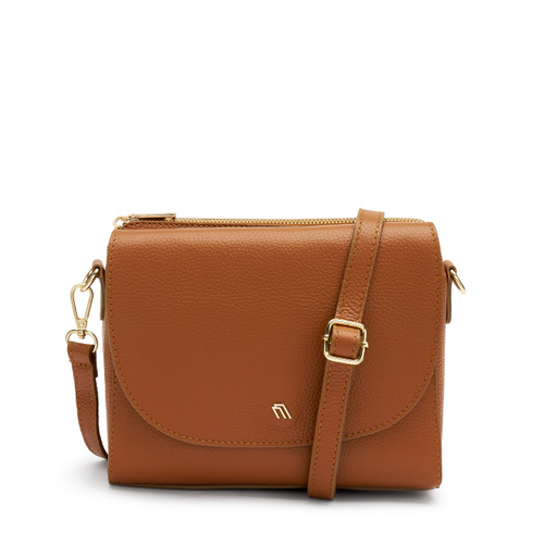 Leather flap bag with animal-print strap - Frau Shoes | Official Online Shop