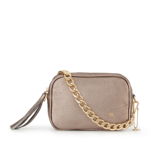Small foiled leather bag with chain - Frau Shoes | Official Online Shop