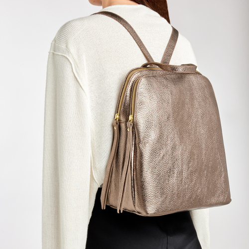 Foiled leather backpack - Frau Shoes | Official Online Shop