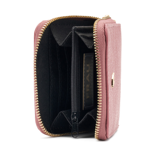 Mini-Portemonnaie aus gewalktem Leder - Frau Shoes | Official Online Shop