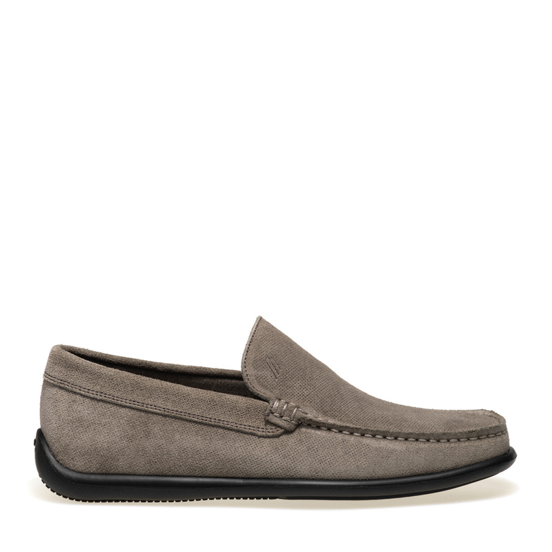 Perforated suede slip-ons - Slip on | Frau Shoes | Official Online Shop