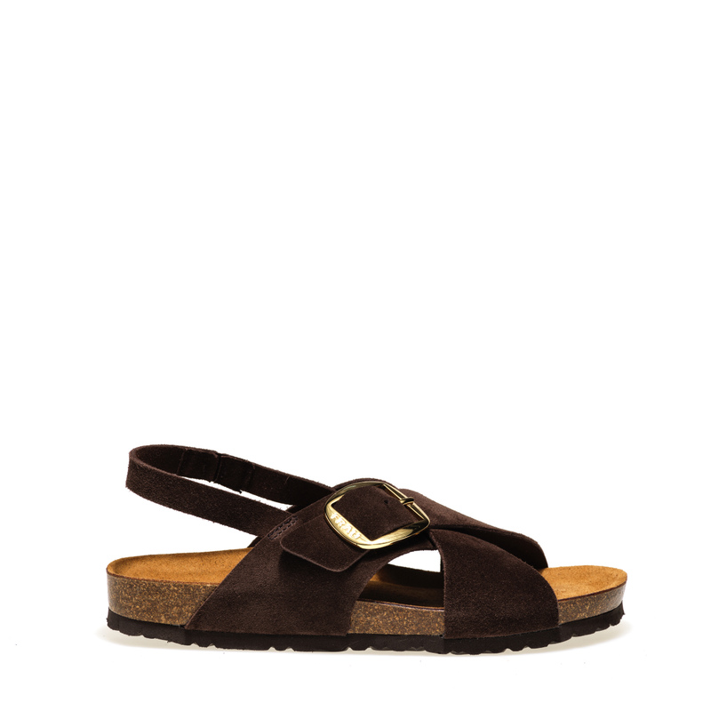 Suede crossover-strap sandals - Sandals | Frau Shoes | Official Online Shop