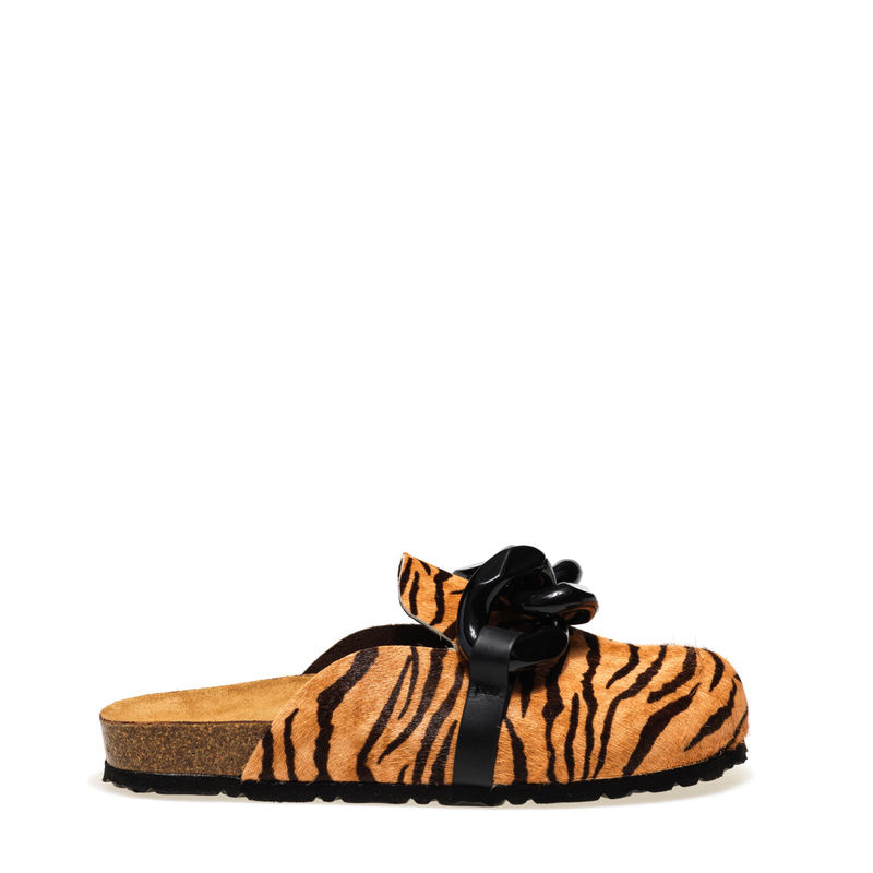 Sabot in cavallino stampato con catena - Animalier lover | Frau Shoes | Official Online Shop