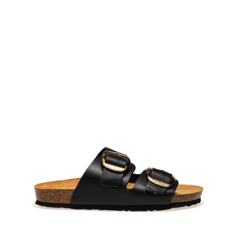 Sandalette mit doppeltem Riemen aus Leder | Frau Shoes | Official Online Shop