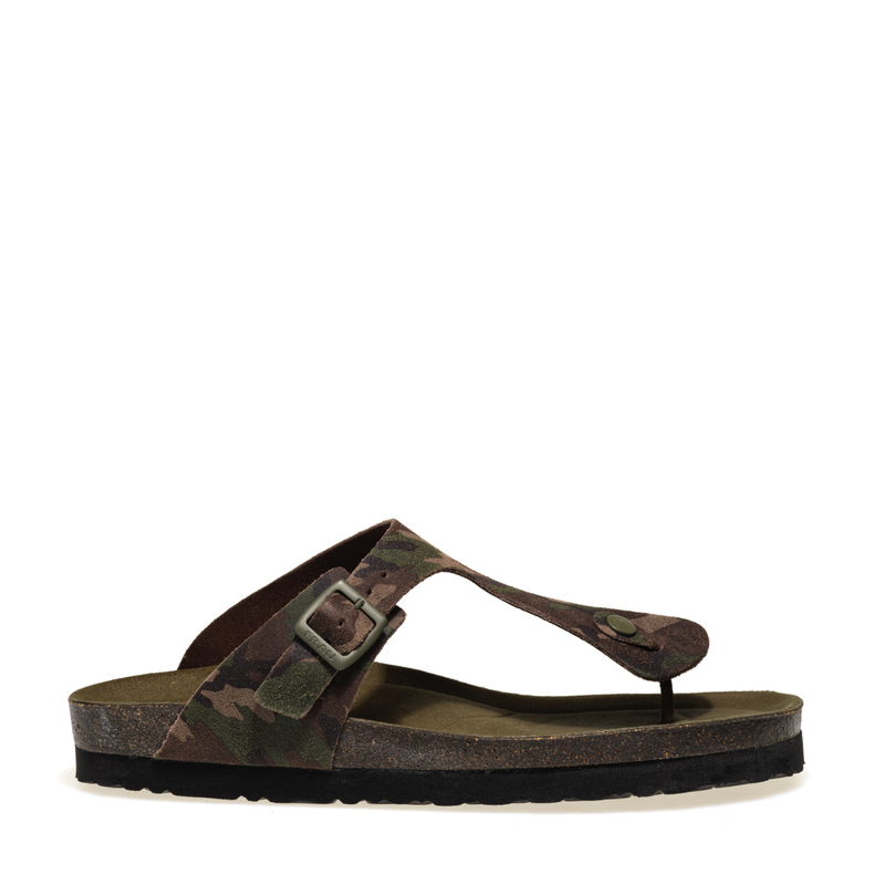 Camouflage thong sandals - Sandals | Frau Shoes | Official Online Shop