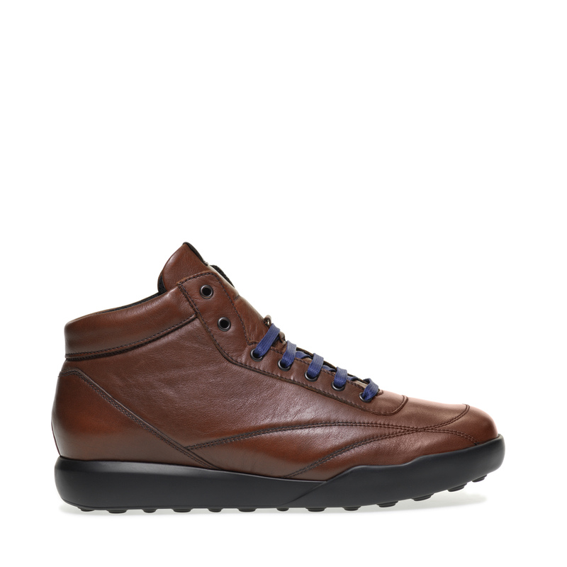 Leather high-top city sneakers with ultra-light XL® sole | Frau Shoes | Official Online Shop