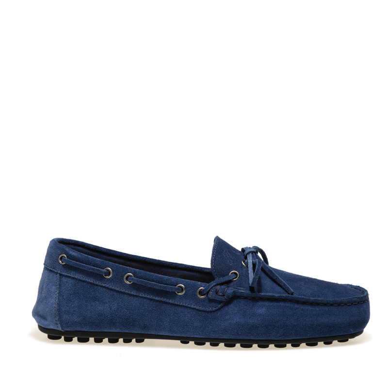 Mokassin aus Veloursleder mit Schnürung - Boat shoes | Frau Shoes | Official Online Shop