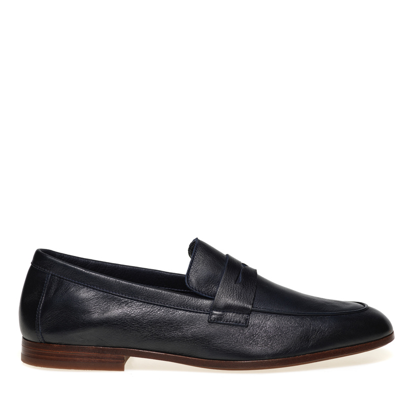 Soft leather loafers with saddle detail - Loafers | Frau Shoes | Official Online Shop