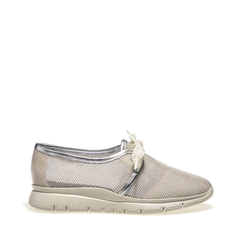 Slip-on-Sneaker aus Mesh und laminiertem Leder | Frau Shoes | Official Online Shop