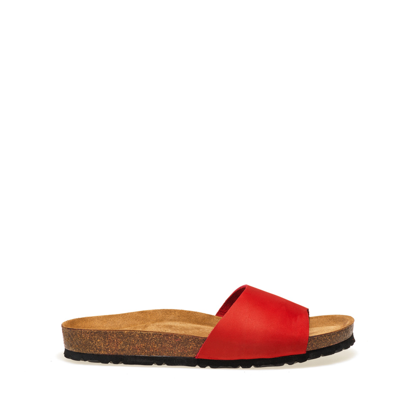 Sandalette mit Riemen aus Nubukleder | Frau Shoes | Official Online Shop