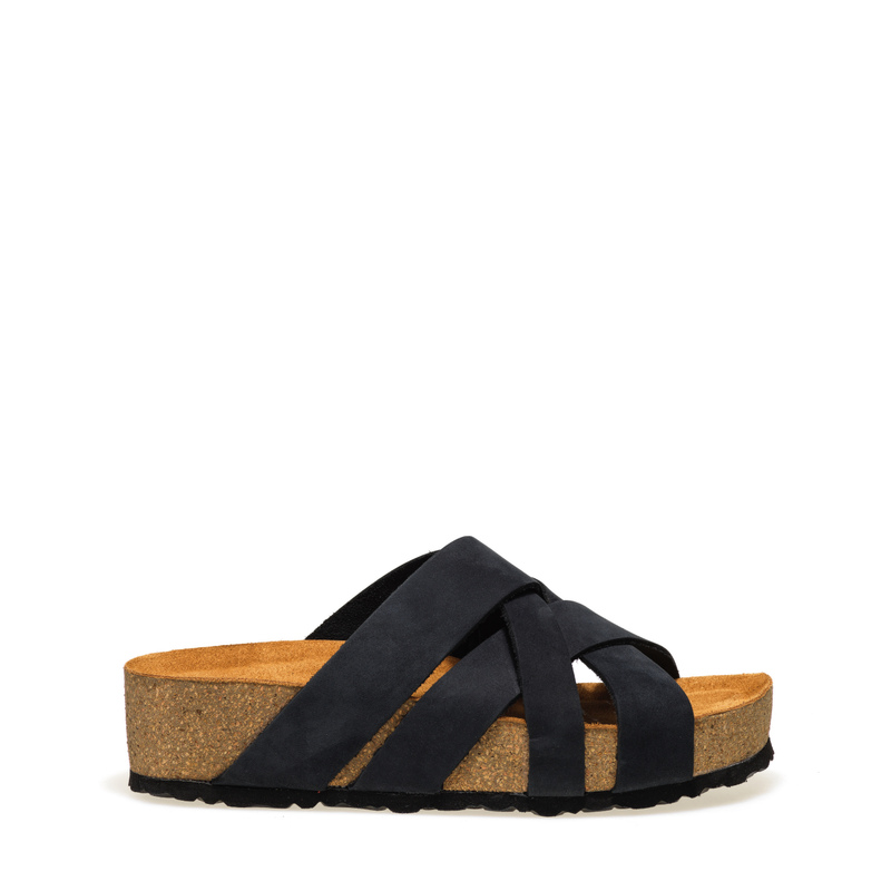 Plateau-Sandalette mit Riemchen aus Nubukleder | Frau Shoes | Official Online Shop