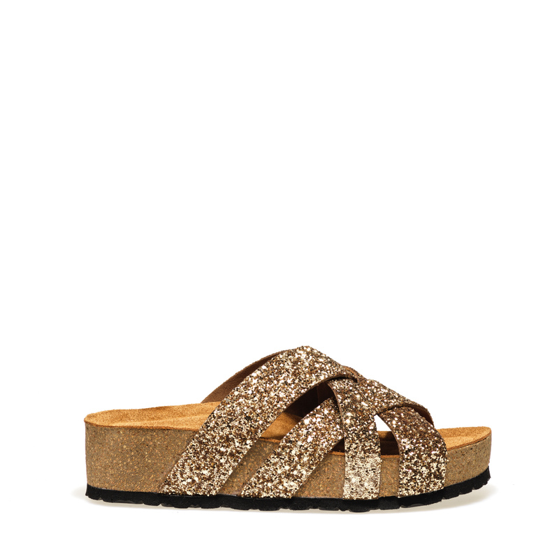 Plateau-Sandalette mit Glitzer-Riemen | Frau Shoes | Official Online Shop