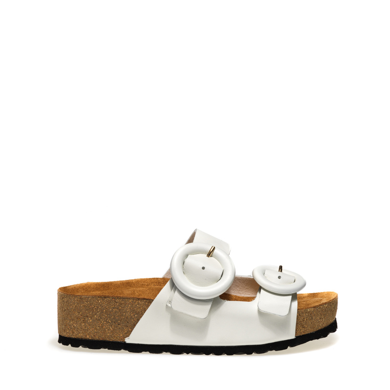 Plateausandale mit doppeltem Riemen aus Kork | Frau Shoes | Official Online Shop