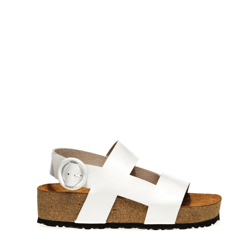 Sandale aus Lackleder mit Plateausohle aus Kork | Frau Shoes | Official Online Shop