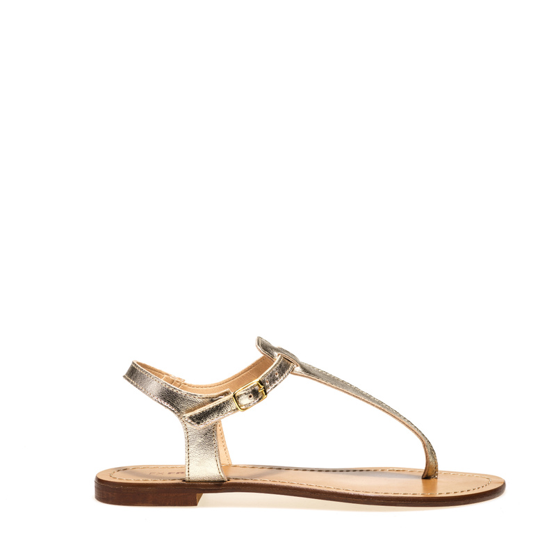 Foiled leather Positano thong sandals - Sandals | Frau Shoes | Official Online Shop