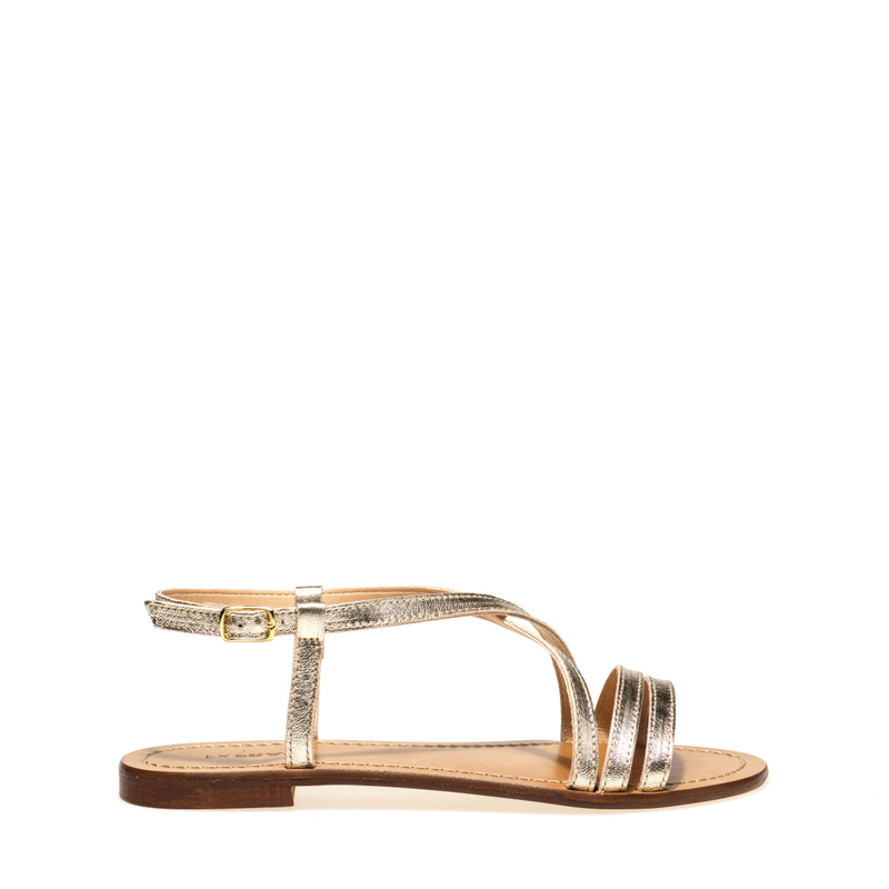 Positano Sandale aus laminiertem Leder - Sandalen | Frau Shoes | Official Online Shop